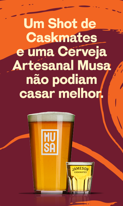 O chaser perfeito? Um shot de Jameson Caskmates e uma Cerveja Artesanal Musa.